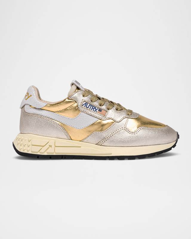 Reelwind Metallic Retro Trainer Sneakers